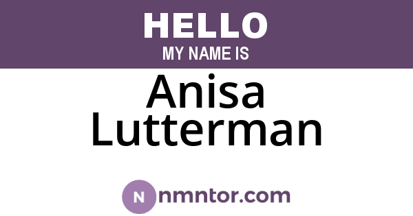 Anisa Lutterman