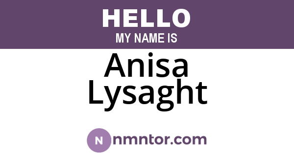 Anisa Lysaght