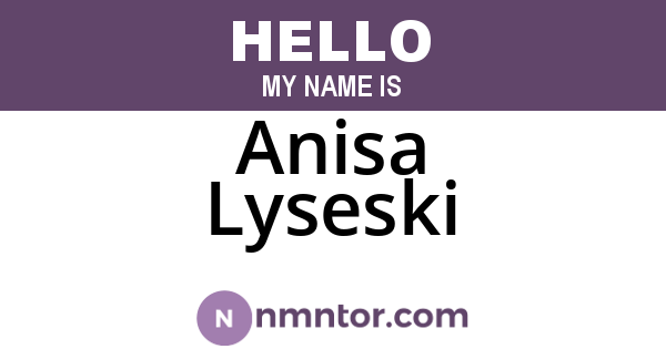 Anisa Lyseski