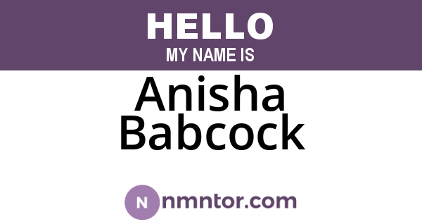 Anisha Babcock