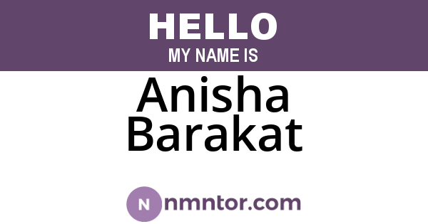 Anisha Barakat