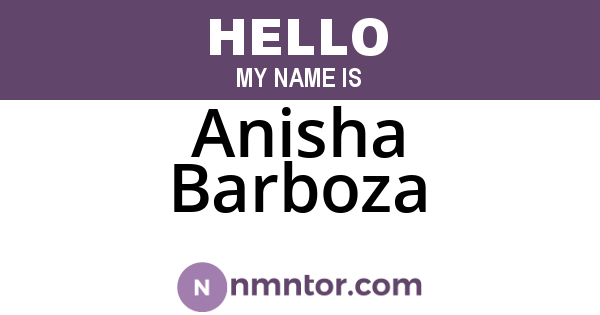 Anisha Barboza