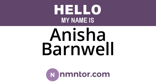 Anisha Barnwell