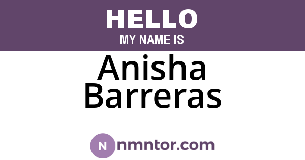 Anisha Barreras