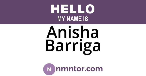 Anisha Barriga