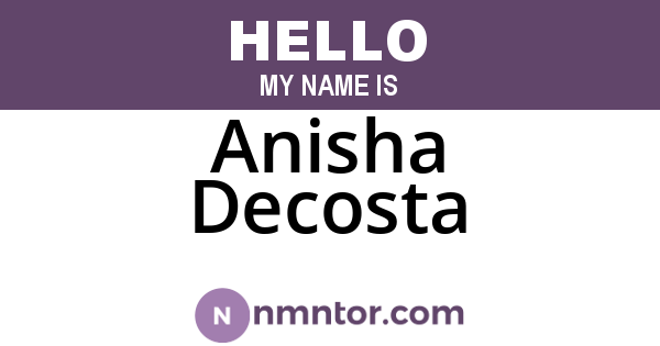 Anisha Decosta