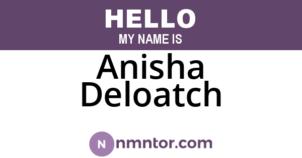 Anisha Deloatch