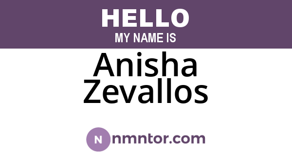 Anisha Zevallos