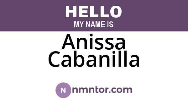 Anissa Cabanilla
