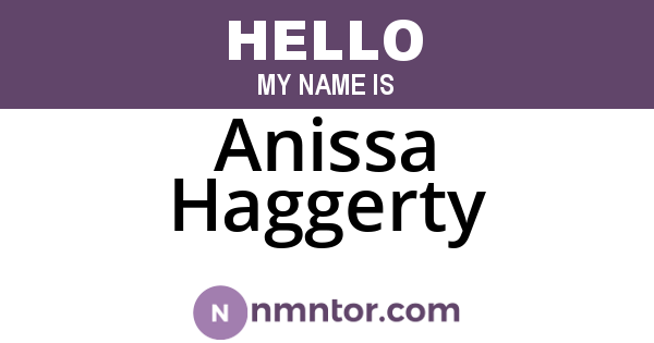 Anissa Haggerty