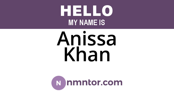 Anissa Khan