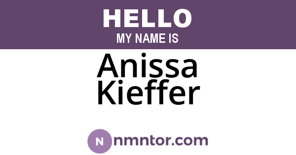 Anissa Kieffer