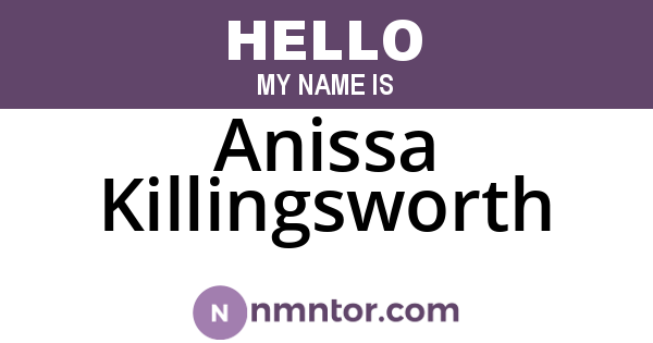 Anissa Killingsworth