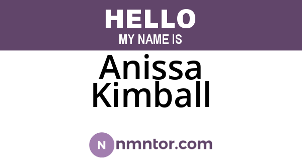 Anissa Kimball