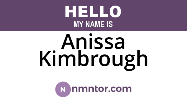 Anissa Kimbrough