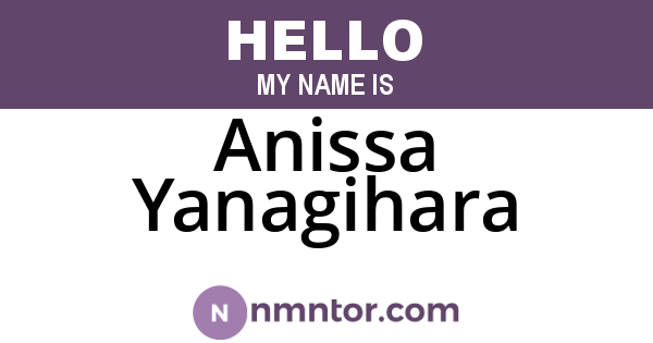 Anissa Yanagihara