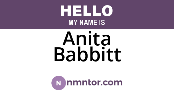 Anita Babbitt