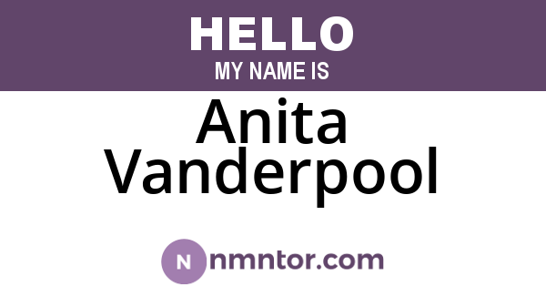 Anita Vanderpool