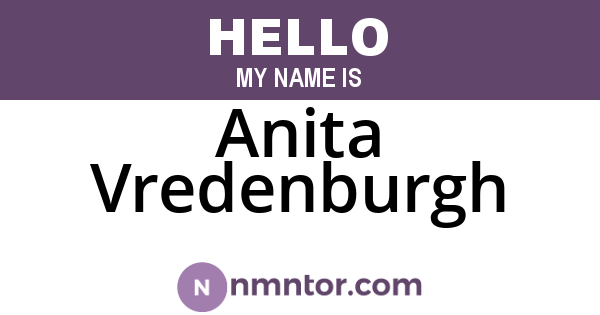 Anita Vredenburgh
