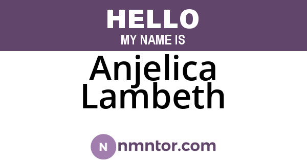 Anjelica Lambeth