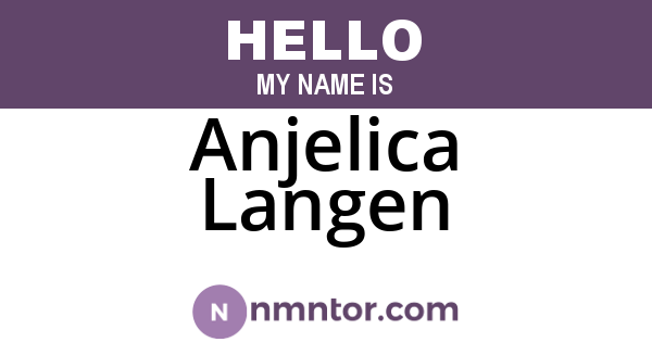 Anjelica Langen