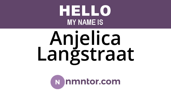 Anjelica Langstraat