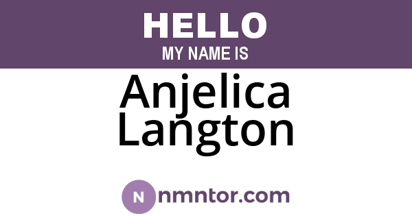 Anjelica Langton