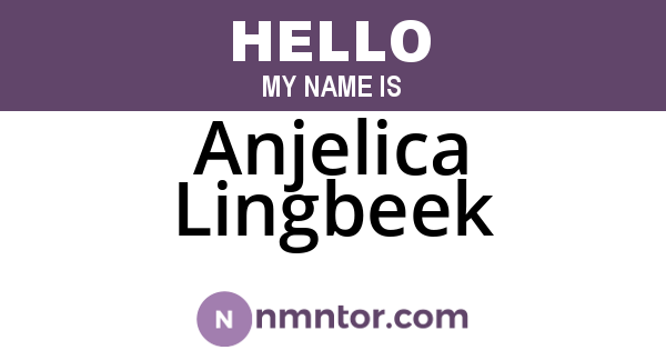 Anjelica Lingbeek
