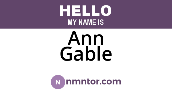 Ann Gable