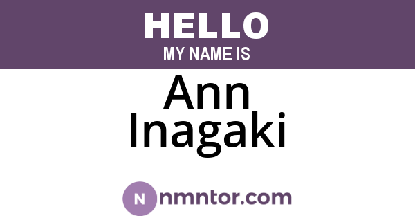 Ann Inagaki