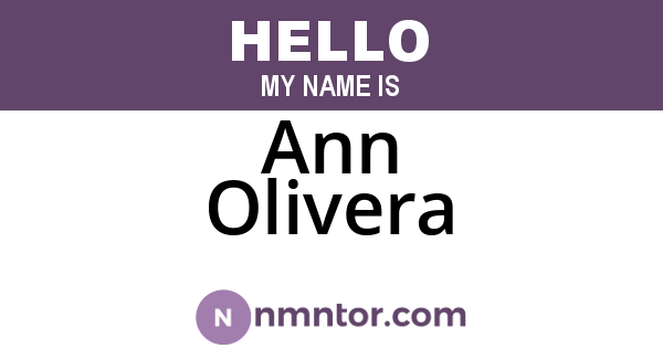 Ann Olivera