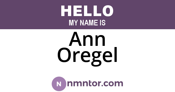 Ann Oregel