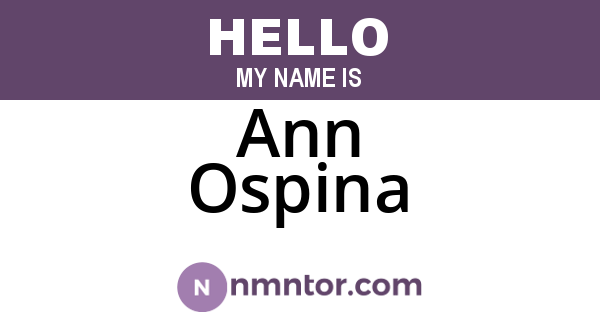 Ann Ospina