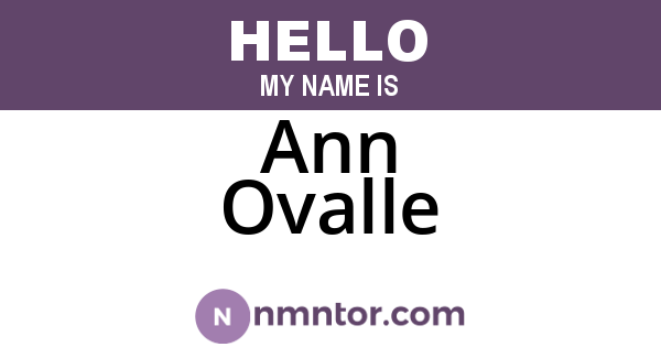 Ann Ovalle