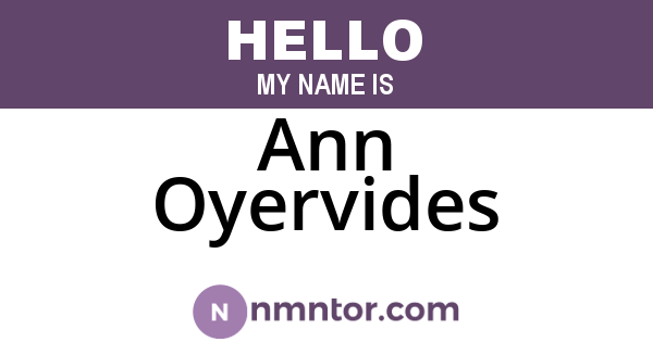 Ann Oyervides