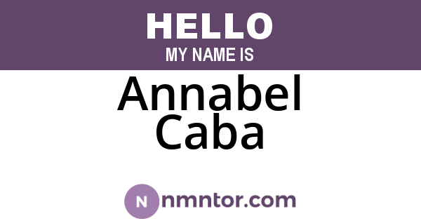 Annabel Caba