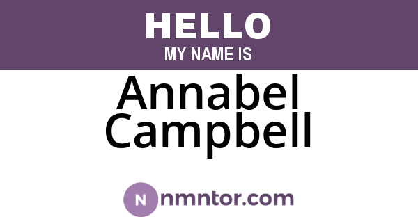 Annabel Campbell