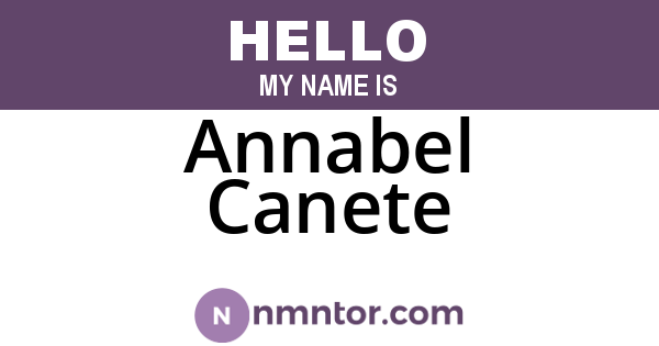 Annabel Canete