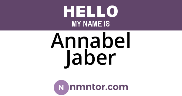 Annabel Jaber