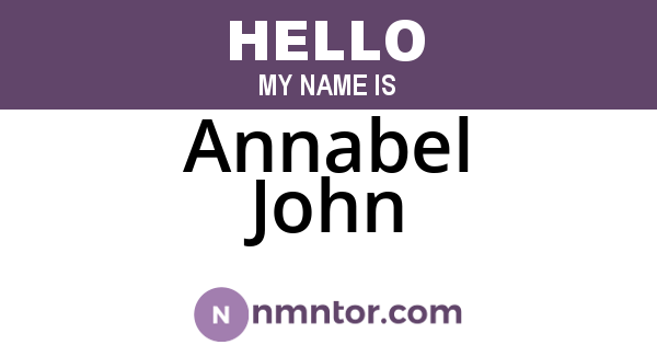 Annabel John
