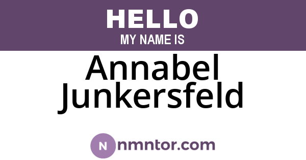 Annabel Junkersfeld