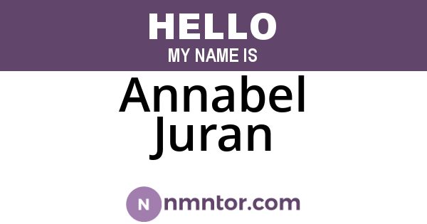 Annabel Juran