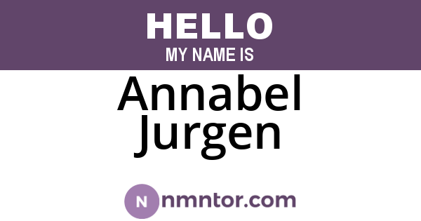 Annabel Jurgen