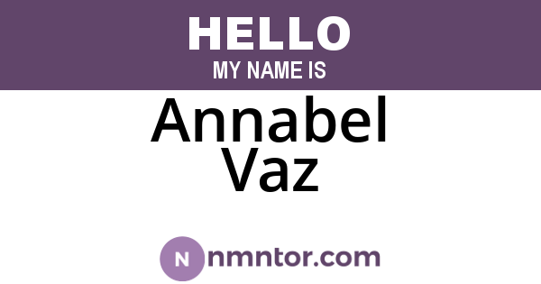 Annabel Vaz