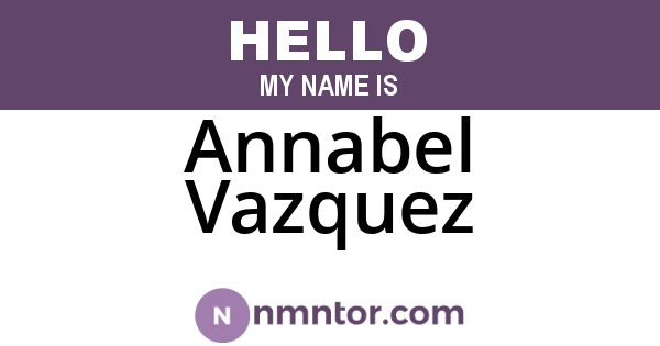 Annabel Vazquez