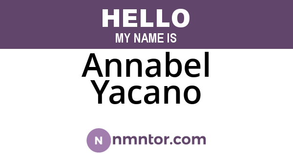 Annabel Yacano