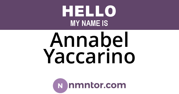 Annabel Yaccarino