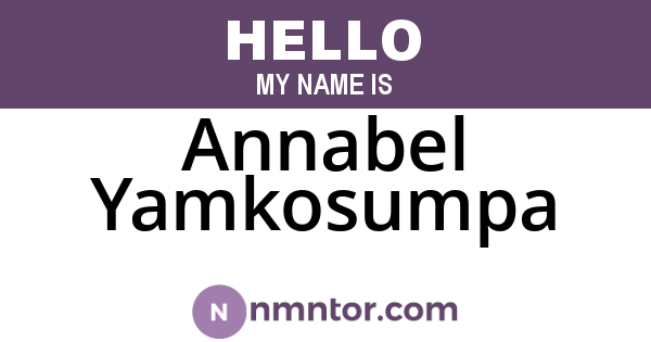Annabel Yamkosumpa