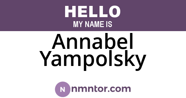 Annabel Yampolsky