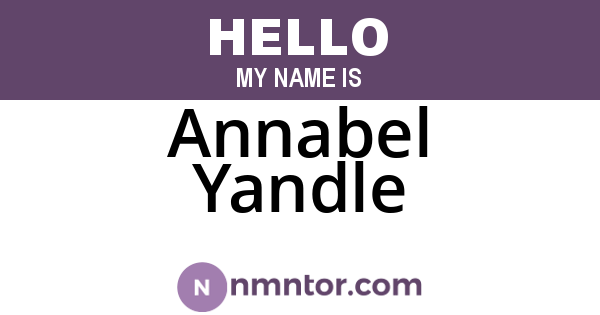Annabel Yandle